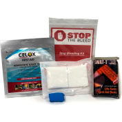 Celox BioLogistex CSBKSWT8005 Compact Stop Bleeding Kit, 8"X8" Hemostatic Gauze, Tourniquet