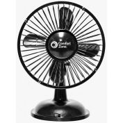 Comfort Zone® CZ6USB 6 Inch Oscillating Battery/USB Fan - Pkg Qty 6
