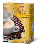 Café Mazel Instant Coffee, Moka, Instant Coffee Mix, 3 en 1 café instantané, 100 bâtonnets