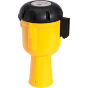 ConePro 600 Yellow Traffic Cone Mount Retracting Belt Barrier, 30' Yellow Belt