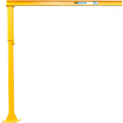 Contrx Medium Duty Floor Mounted Jib Crane, 500 Lb. Capacity, 10' Under Beam Height, 12' Span
