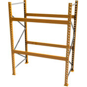 Cresswell Pallet Rack Starter, 2 Level, 96"W X 42"D X 96"H, Assembled Frame