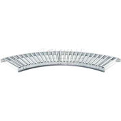 UNEX® JRS 18"W 90 Degree Curve Gal. Steel Roller Conveyor - 1-3/8" Roller Dia. - 16"BF