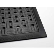 Cushion Station Anti Fatigue Mat w/Holes 7/16" Thick 3' x 20' Black