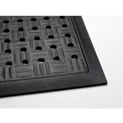 Cushion Station™ Anti Fatigue Mat w/Holes 7/16" Thick 2' x 3' Black