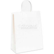 Global Industrial™ Paper Shopping Bags, 5-1/2"W x 3-1/4"D x 8-3/8"H, White, 250/Pack