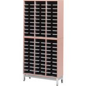 Oversize Literature Rack, Regal Cherry Laminate Top Medium Gray Finish