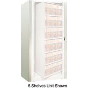 Rotary File Cabinet Components, Legal End Panel Kit, 4-High, Bone White