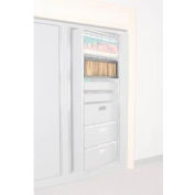 Rotary File Cabinet Components, Legal Depth Hanging Folder Drawer, Light Gray