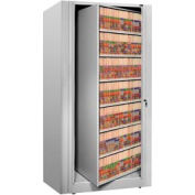 Rotary File Cabinet Starter Unit w/ 2 End Panels , Legal, 6 Shelves, Light Gray