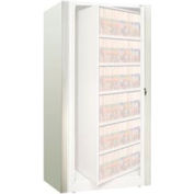 Rotary File Cabinet Components, Letter End Panel Kit, 6-High, Bone White
