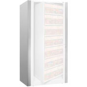 Rotary File Cabinet Components, Letter End Panel Kit, 7-High, Light Gray