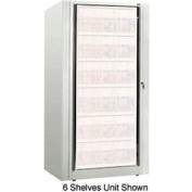 Rotary File Cabinet Components, Base Starter Unit, Legal, 3-High, Bone White