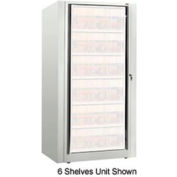 Rotary File Cabinet Components, Base Starter Unit, Legal, 5-High, Bone White