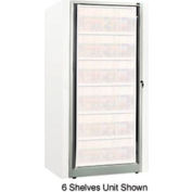 Rotary File Cabinet Components, Base Adder Unit, Letter, 3-High, Light Gray