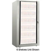 Rotary File Cabinet Components, Base Starter Unit, Letter, 4-High, Light Gray