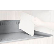 Rotary File Cabinet Components, Slotted Shelf, Letter Depth, Light Gray