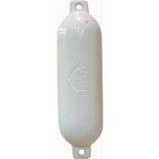 Dock Edge Dolphin Twin Eye Smooth Boat Fender 4-1/2" x 16", White - 50-161-F