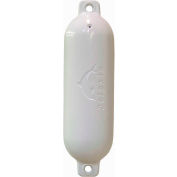 Dock Edge Dolphin Twin Eye Smooth Boat Fender 6-1/2" x 23", White - 50-231-F
