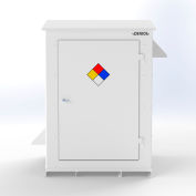 Denios N-Series 8'W x 5' 10"D x 8' 2"H, Non-Combustible Outdoor Storage Building For 4 Drums