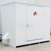 Denios N-Series 11' 11" W x 5' 10" D x 8' 2 « H, bâtiment de stockage extérieur incombustibles pour 8 fûts