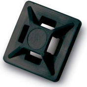 Del City 9806 Mini 4-way Adhesive Mtg Base- 3/4" sq- Black, 100 Pieces