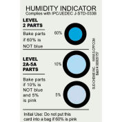 Carte indicateur d’humidité Desco, 5 % 10 % 60 % Gamme, 125 / Pack