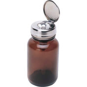 Menda 35315 Round Amber Glass Liquid Dispenser with One-Touch Pump, 4 oz.
