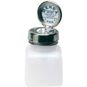 Menda 35505 Square Natural HDPE Liquid Dispenser with Pure-Touch Pump, 4 oz.