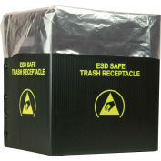 2 Mil Static Dissipative Trash Can Liner, 10 Gallon, Rose, Pkg. Qty. 50 - 37822