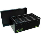 Plastek 39002 ESD In-Plant Handle Container w/Fixed Dividers & Lid, Cell Size 8 x 6-1/2 x 2-1/4 - Pkg Qty 5