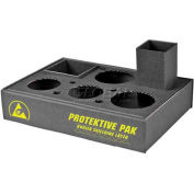 Organisateur de poste de travail ESD Protektive Pak 47555, carton ondulé, Compact, 11-1/4" L 8" W x 2-1/4 "H, qté par paquet : 5