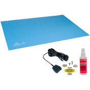 Desco Statfree UC2™ 66322 Dissipative Dual Layer Rubber Mat 24"D x 36"W - Sky Blue