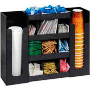 Pipeter Coupe du Rite & organisateur de Condiment, 6 Sections, couvercle noir - DLCO-5BT