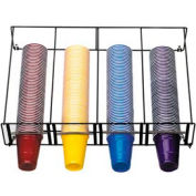 Distributeur de tasses à Rack Dispense-Rite® 4 Section fil supérieur Horizontal