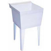 Fiat® FL1100 Baignoire à linge en pierre moulée avec pieds 23 « L x 21-1 / 2 « L x 36-3 / 16 « H