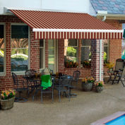Awntech DTR10-EXE-BT Retractable Awning Right Motor 10'W x 11/16'H x 8'D Burgundy/Tan