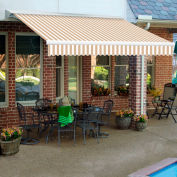 Awntech DTR18-247-LW, Retractable Awning Right Motor 18'W x 10'D x 10"H Linen/White