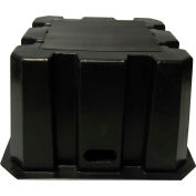 1 Step Tall Nestable Plastic Step Stand - Black 25"W x 25"D x 14-3/4"H - NBST-1-01