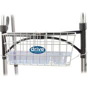 Drive Medical Walker Basket 10200B, Included Plastic Insert Tray & Cup Holder, White