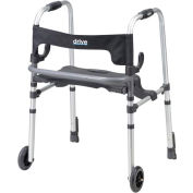 Drive Medical 10233 LS intelligent-Lite Rollator Walker avec siège et pousser vers le bas de freins