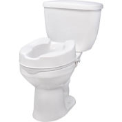 Drive Medical RTL12064 Raised Toilet Seat with Lock, Standard Seat, 4" Height