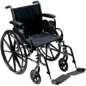 20" Cruiser III Wheelchair, Flip Back Detachable Desk Arms, Swing-away Footrests