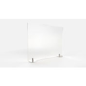 Écran de protection de bureau de Gand - Autonome 42"W x 24"H, Thermoplastique givré