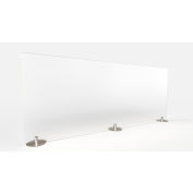 Écran de protection de bureau de Gand - Autonome 48"W x 24"H, Thermoplastique givré