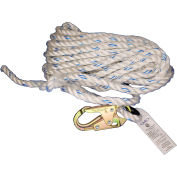 Dentec Safety® Vertical Lifeline, 3/4 » Snap Hook, 25'L x 5/8 » Dia.