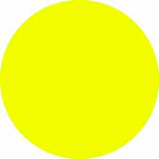Étiquettes papier rondes Dia. de 4 », jaune vif, rouleau de 500