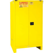 Global Industrial™ Inflammable Cabinet W/Legs, Self Close Double Door, 90 Gal., 43"Wx34"Dx69"H