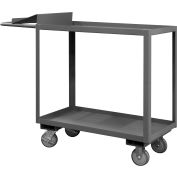 Panier de préparation de commandes Durham Mfg® avec 2 étagères, 1200 lb. Capacité, 48"L x 24"L x 37-5/8"H, Gris