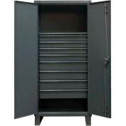 Durham® Heavy Duty Storage Cabinet with 8 Drawers & 1 Shelf, 12 Gauge, 36"W x 24"D x 78"H, Gray